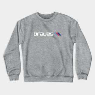 Bandwagon Braves (White) Crewneck Sweatshirt